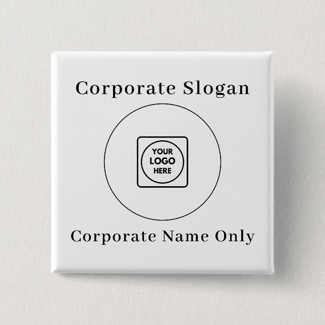 Firmenlogo Name Slogan Werbedesign Button (Vorderseite)