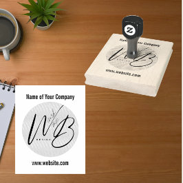 Firmenlogo Name Website Custom Gummi Gummistempel
