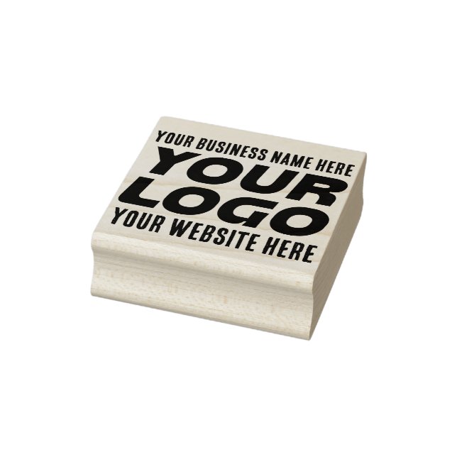 Firmenlogo, Name, Website, Slogan Gummistempel (Stempel)