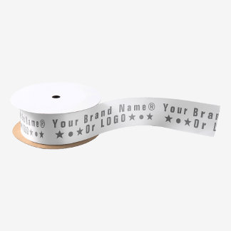 Firmenlogo oder graue Firmenmarke minimal Satinband