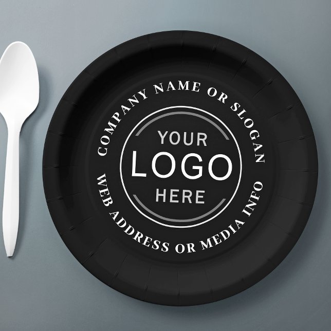 Firmenlogo oder Markenbezeichnung Moderne Beruflic Pappteller (Several sizes & styles to choose from.)