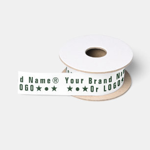 Firmenlogo oder Tiefgrüne Firmenmarke Satinband