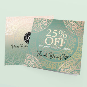 Firmenlogo personalisieren   Elegant Green Yoga Rabattkarte