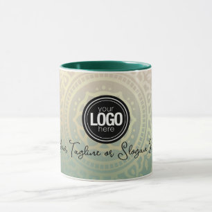 Firmenlogo personalisieren Elegant Green Yoga Tasse