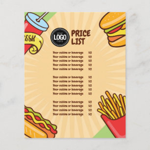 Firmenlogo personalisieren Hamburger Hotdog Them Flyer