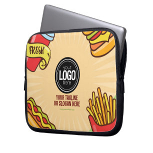 Firmenlogo personalisieren   Hamburger Hotdog Them Laptopschutzhülle