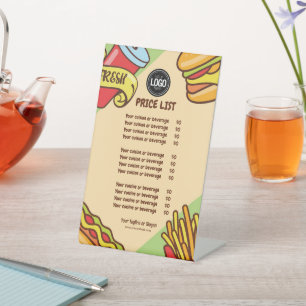 Firmenlogo personalisieren   Hamburger Hotdog Them Sockelschild