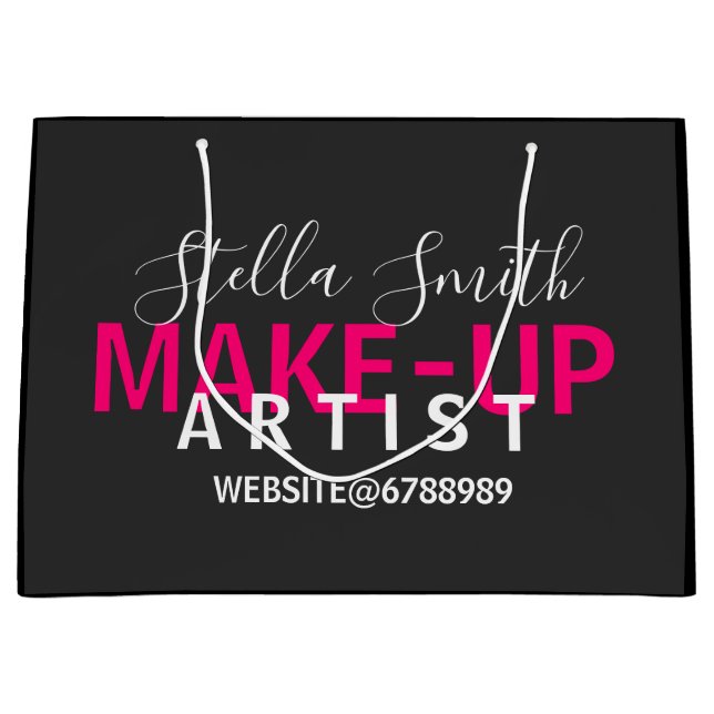 Firmenlogo Personalisiert Makeup Artist Standard Große Geschenktüte (Vorderseite)