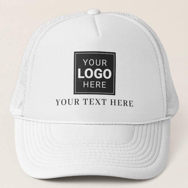 Firmenlogo plus Text Truckerkappe (Vorderseite)