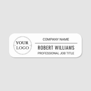 Firmenlogo Professioneller Mitarbeiter  Namensschild