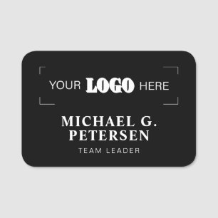 Firmenlogo professioneller Mitarbeiter schwarz wei Namensschild