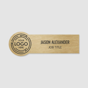 Firmenlogo Professionelles Faux-Gold Namensschild