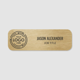 Firmenlogo Professionelles Faux-Gold Namensschild