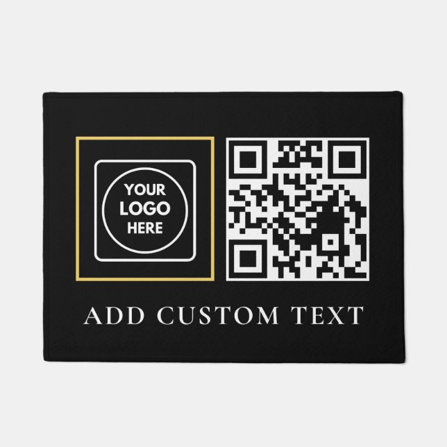 Firmenlogo QR-Code Geschäftsfußmatte Fußmatte (Vorderseite)