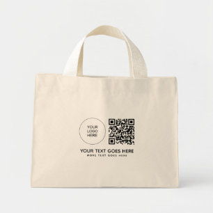 Firmenlogo QR-Code Strichcode Doppelseitige Printw Mini Stoffbeutel