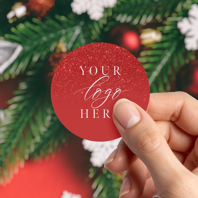 Firmenlogo - Red Christmas Runder Aufkleber (Von Creator hochgeladen)