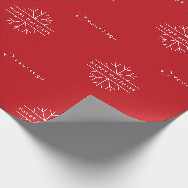 Firmenlogo Red Christmas Snowflake Lp Wrapping Geschenkpapier (Ecke)