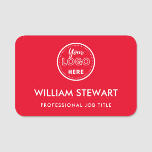 Firmenlogo Red Employee Name Namensschild