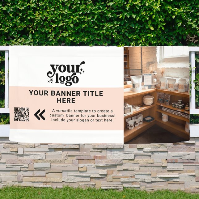 Firmenlogo Rosa Modernes QR-Foto Banner (Von Creator hochgeladen)