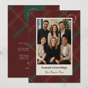 Firmenlogo Rot kariert Weihnachten Unternehmen Fot