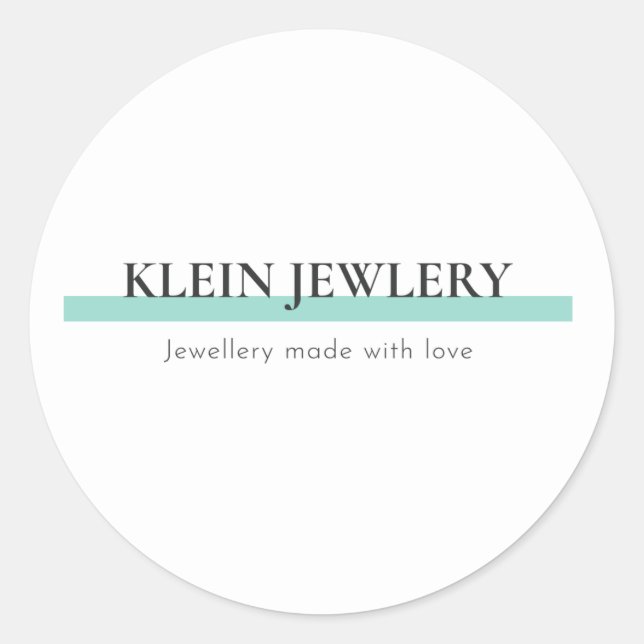 Firmenlogo Runder Aufkleber (Vorderseite)