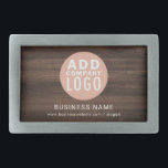Firmenlogo Rustikales Firmenlogo individuelle Werb Rechteckige Gürtelschnalle<br><div class="desc">Moderne rustikale minimalistische Gürtelschnalle zum Hinzufügen Ihres Firmenlogos, Namens und Website oder nur des Firmennamens. Ändern Sie die Schriftart oder Farben einfach, indem Sie unser "Design-Tool" verwenden, das unter der Schaltfläche "Personalisieren" verschachtelt ist. Es gibt keine Mindestbestellanforderung und keine Einrichtungsgebühr. Bestellen Sie so viele oder so weniger, wie Ihr Unternehmen...</div>