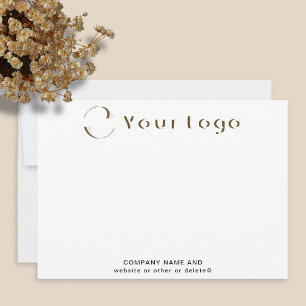 Firmenlogo Saubere Minimal Firmenmarke Weiß Mitteilungskarte