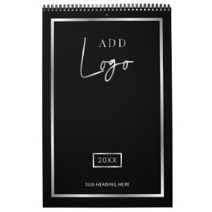 Firmenlogo Schwarz & Silber Business-Logo individu Kalender