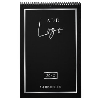 Firmenlogo Schwarz & Silber Business-Logo individu Kalender