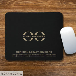 Firmenlogo Schwarz und Gold Mousepad