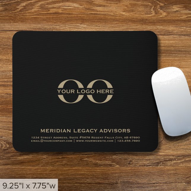 Firmenlogo Schwarz und Gold Mousepad (Von Creator hochgeladen)