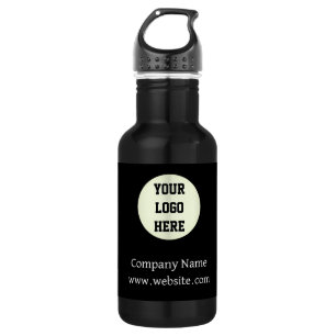 Firmenlogo Schwarz Unternehmen Corporate Edelstahlflasche