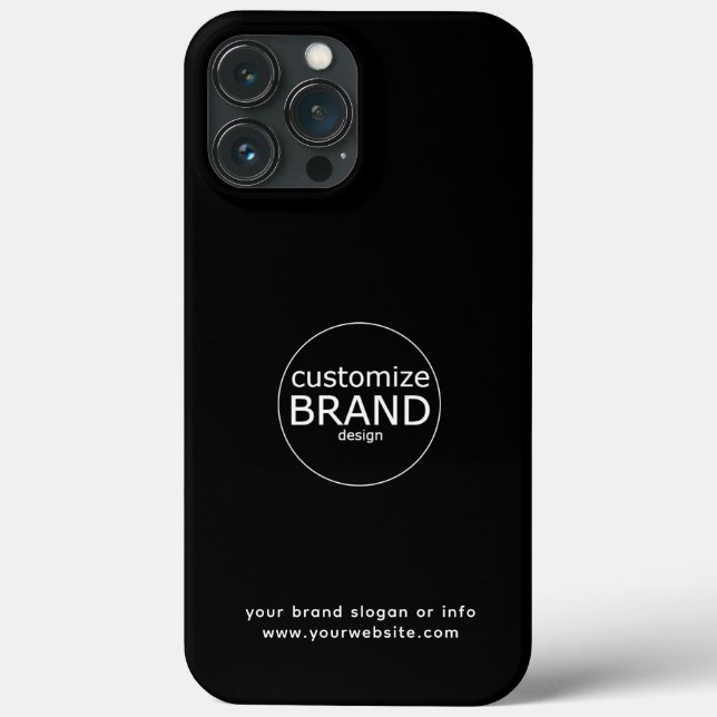 Firmenlogo Schwarz/Weiß-Minimalistisch Case-Mate iPhone Hülle (Rückseite)