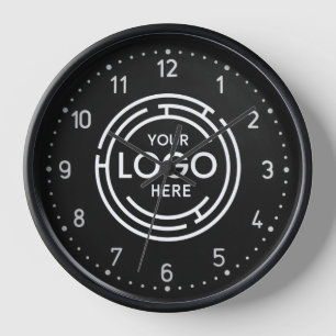 Firmenlogo Schwarz Weiß Uhr