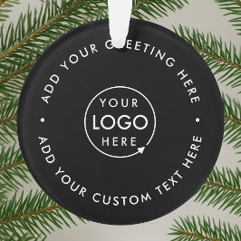 Firmenlogo | Schwarze Moderne Minimalistische Weih Ornament