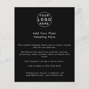 Firmenlogo Schwarzer Minimalistischer Werbe-Flye Flyer