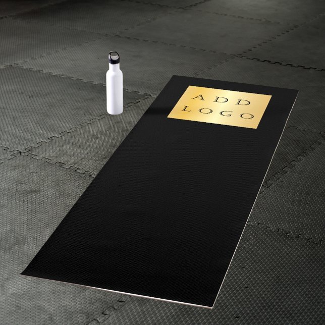 Firmenlogo Schwarzes klassisches Business-Studio Yogamatte (Von Creator hochgeladen)