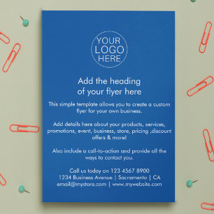 Firmenlogo   Simple Blue Custom Flyer