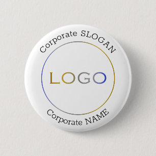 Firmenlogo Slogan Minimalistische Werbeaktion Button