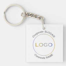 Firmenlogo Slogan Minimalistische Werbeaktion Schlüsselanhänger