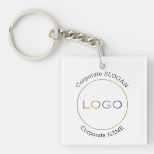 Firmenlogo Slogan Minimalistische Werbeaktion Schlüsselanhänger