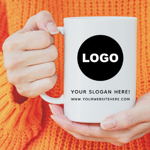 Firmenlogo-Slogan Unternehmenswerbung Kaffeetasse