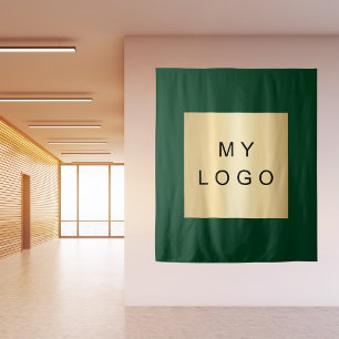 Firmenlogo Smaragd grün Wandteppich