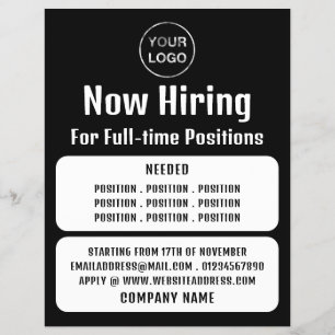 Firmenlogo, Stellenangebote Stellenwerbung Flyer