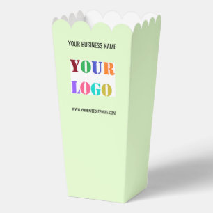 Firmenlogo-Text Branded Popcorn-Boxen Beispiel Geschenkschachtel