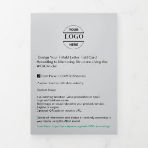 Firmenlogo & Text Moderne Trifold Broschüre