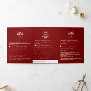 Firmenlogo & Text Moderne Trifold Broschüre