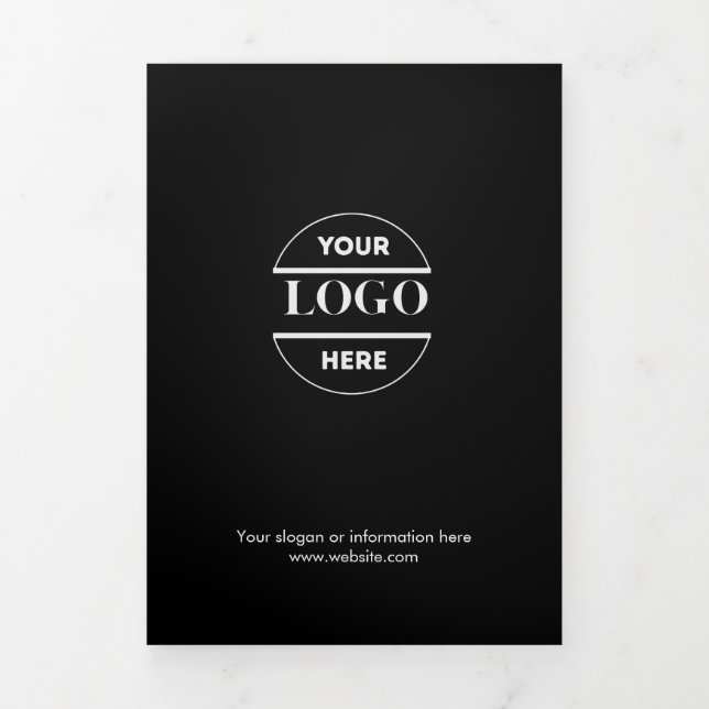 Firmenlogo & Text Moderne Trifold Broschüre Dreifach Gefaltete Einladung (Cover)