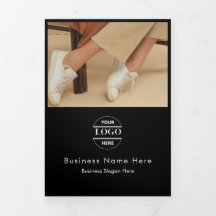 Firmenlogo & Text Moderne Trifold Broschüre