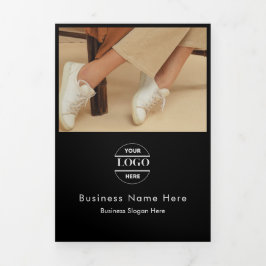 Firmenlogo & Text Moderne Trifold Broschüre Dreifach Gefaltete Einladung